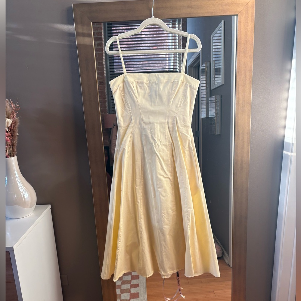 DOLLY Lemon Stretch Cotton A-Line Midi Sundress - Picture 6 of 9